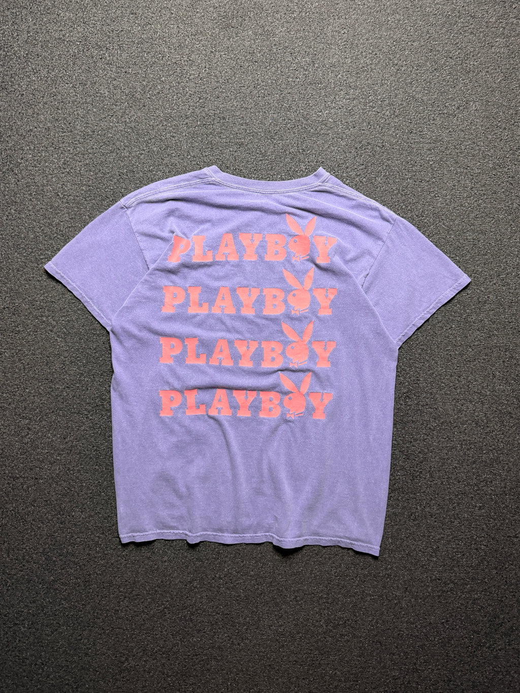 Playera Playboy Multi Logo Morado Washed – M