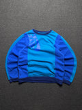 Sudadera Nike Crewneck Colorblock Azul / Turquesa – XL Juvenil (Fits XS/S Adulto)