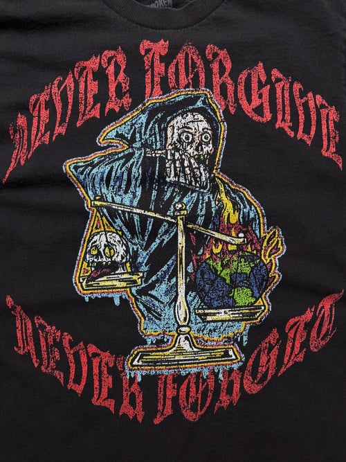 Playera Broken Promises Grim Reaper "Never Forgive" – M - Reuse Industry