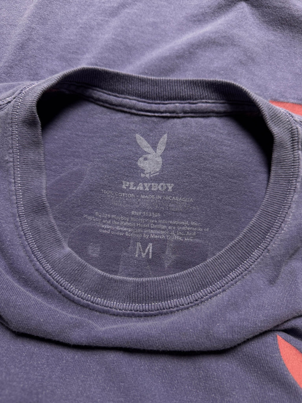 Playera Playboy Multi Logo Morado Washed – M - Reuse Industry